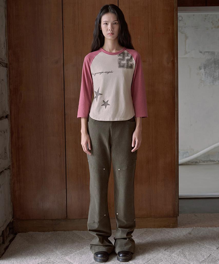 Epeueidi Raglan T-Shirt (Beige/Red)