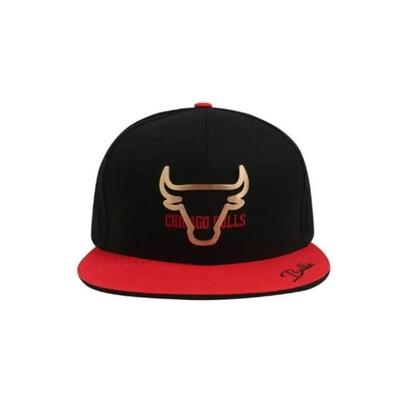 NBA M Cap KQC N245AP614P-BK CHI Bulls Outline Metal Snapback HYFLAT_H CAP_HF175