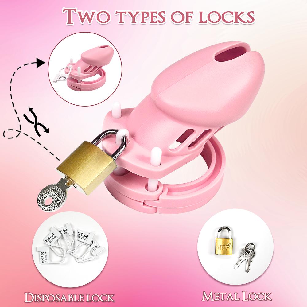Male Chastity Cage Penis Lock With Lock Key Virginity For Men Breathable Cock Ring Men'S Cb Cock Cage Sm Urethra Lock Device Toy