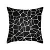 Simple Style Home Decoration Abstract Geometric Grid Black and White Lines Light Luxury Sofa Waist Support Pillow Cover Cushion