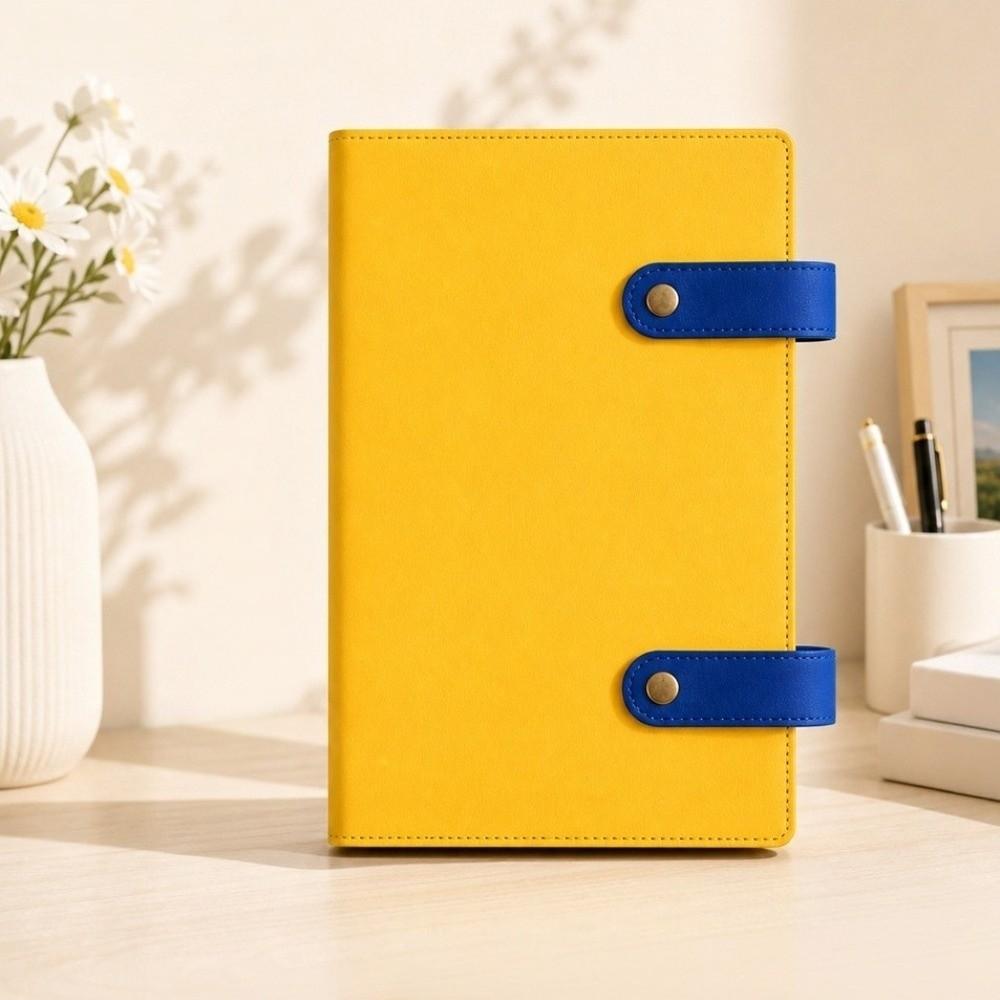 Memo Pads A5 B5 Notepad PU Leather Cover Solid Color Notebook Paper Planner Unisex Diary