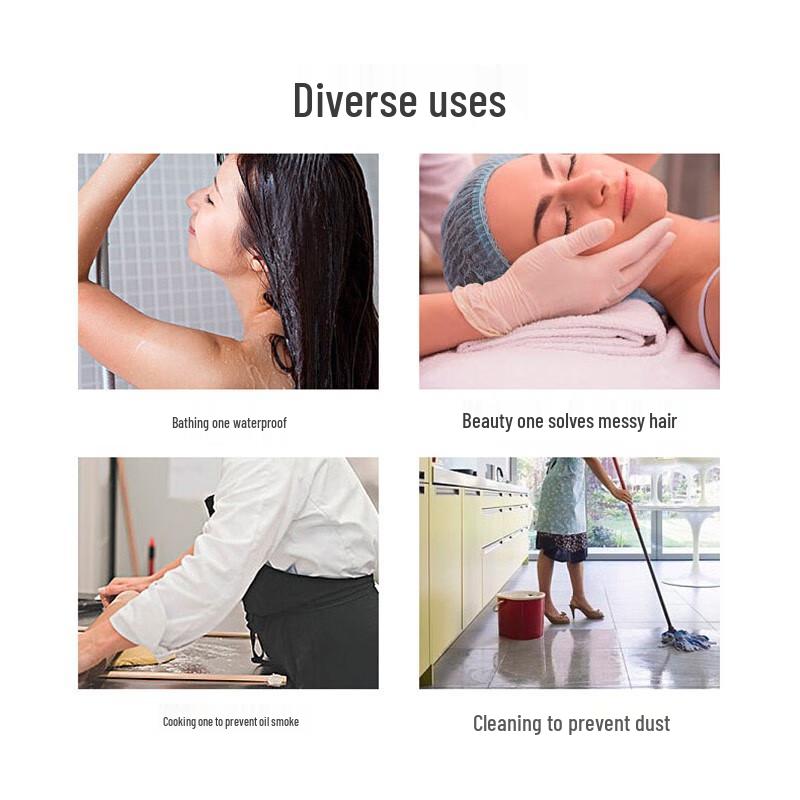 UPLUS Disposable Thickened Shower Cap, 100-pack