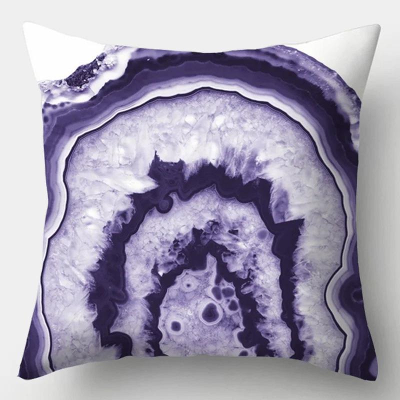 Purple Geometric Decorative Cushion Cover Pillow Pillowcase Polyester 45*45 Throw Pillows Home Decor Pillowcover