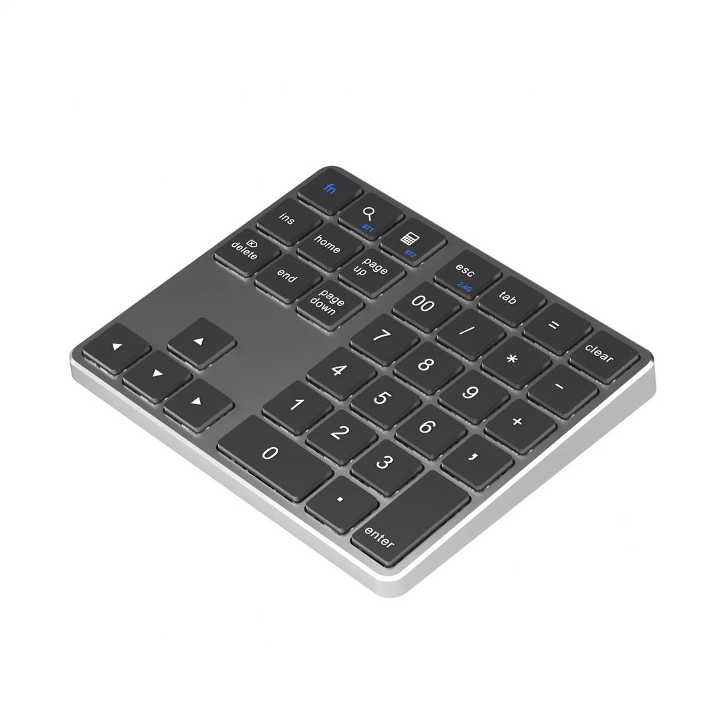 Mini Teclado Digital Inalámbrico 2.4G Teclado Numérico Bluetooth Teclado Recargable 35 Teclas Teclado Numpad para Android Window PC