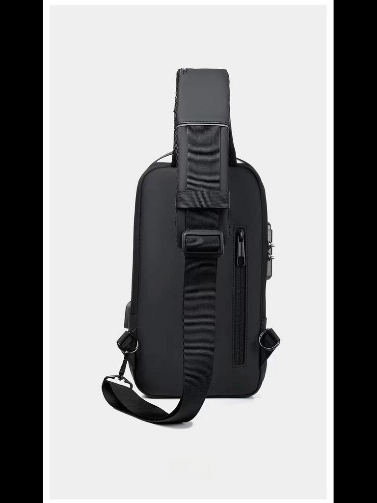 Bandolera de Pecho Antirrobo de Gran Capacidad para Hombre con Cierre de Contraseña - Bolso de Hombro Multifunción para Motocicletas o Uso Casual