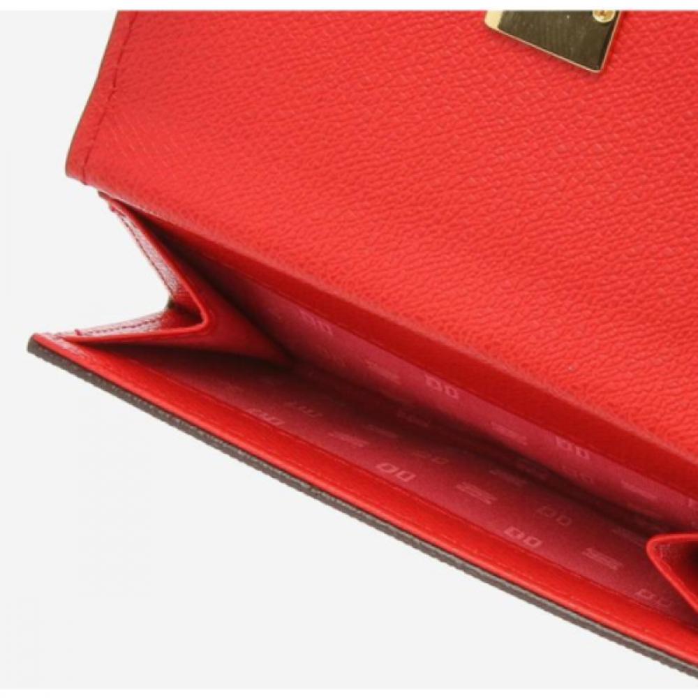 Daks Red Leather Mini Wallet Dcwa0f408r2
