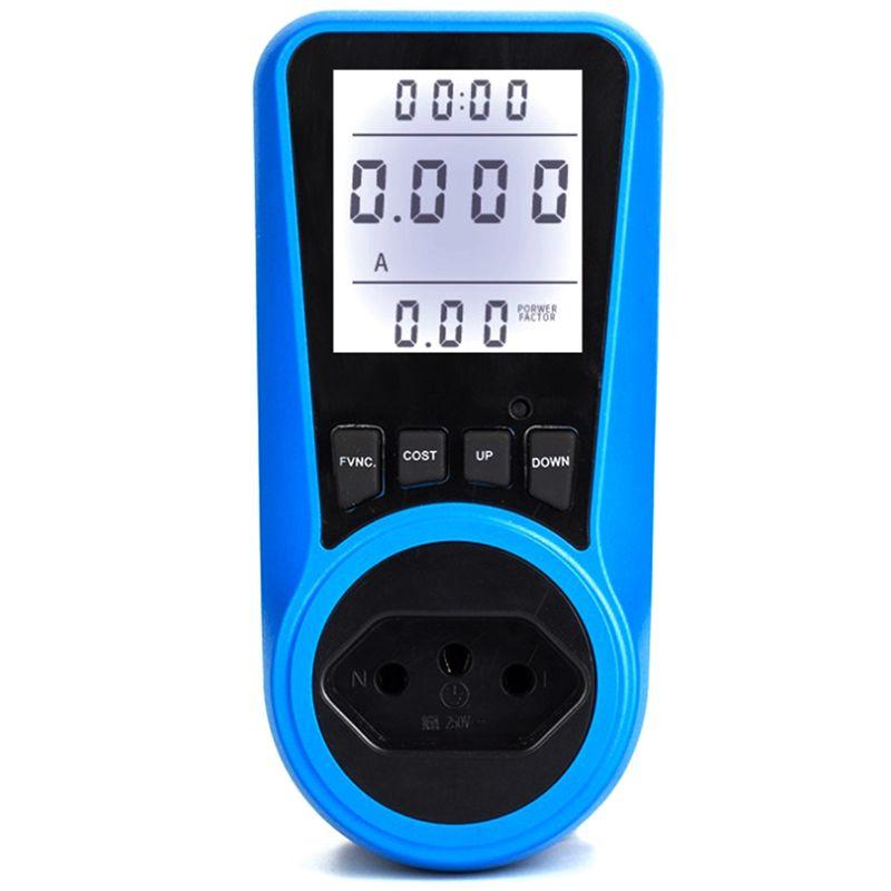 BHBL Socket Digital Current Meter Voltmeter AC Power Meter Time Watt Power Tester Wattmeter - EU Plug