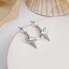 Star Series Diamond Earrings: High-End Niche Design for Women, Neutral Silver Needle 
