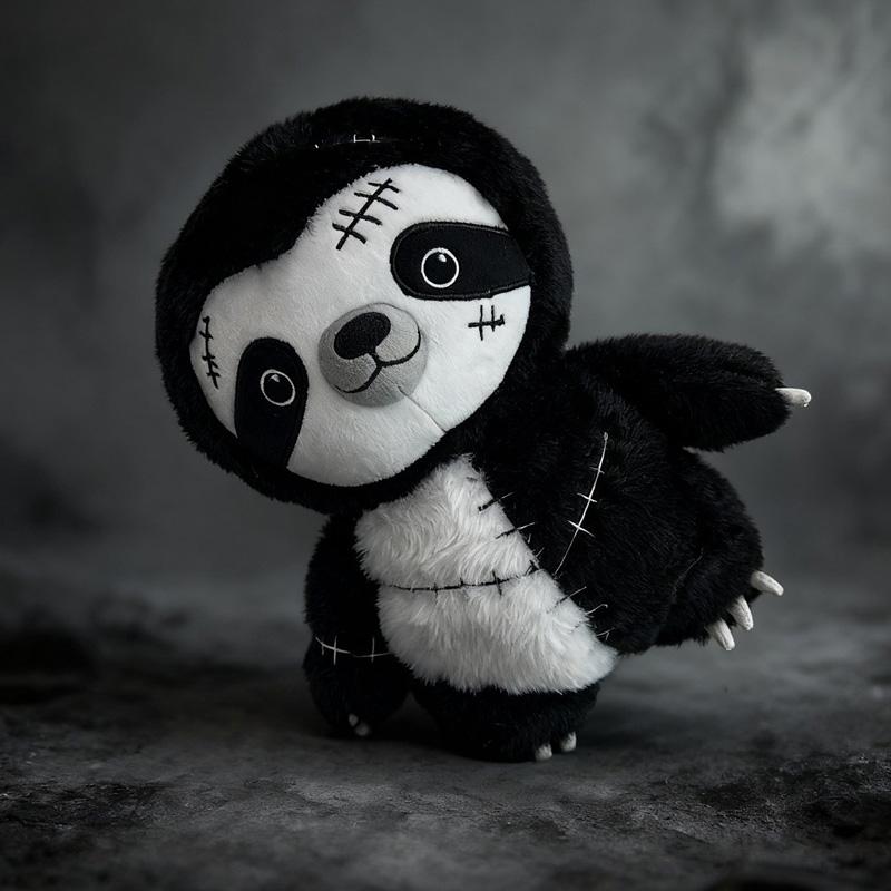 Sloth Plush Toys Dark Series Toys Halloween Party Atmosphere Decorations Funny Realistic Decorative Ornament Gift For Friend