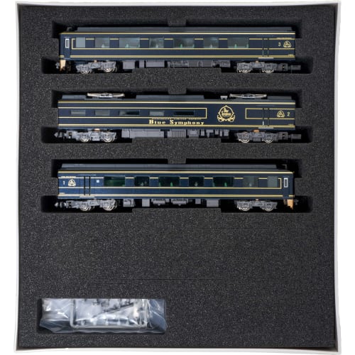 Greenmax N Gauge Kintetsu 16200 Series Tourist Express "Blue Symphony" 3-Car Set with Motor, 50750 Model Train