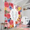 2pcs 2D Flat Printing Curtains Floral Hope Joy Peace Trust Fabric Without Electricity Family Party Perfect for Holiday Family