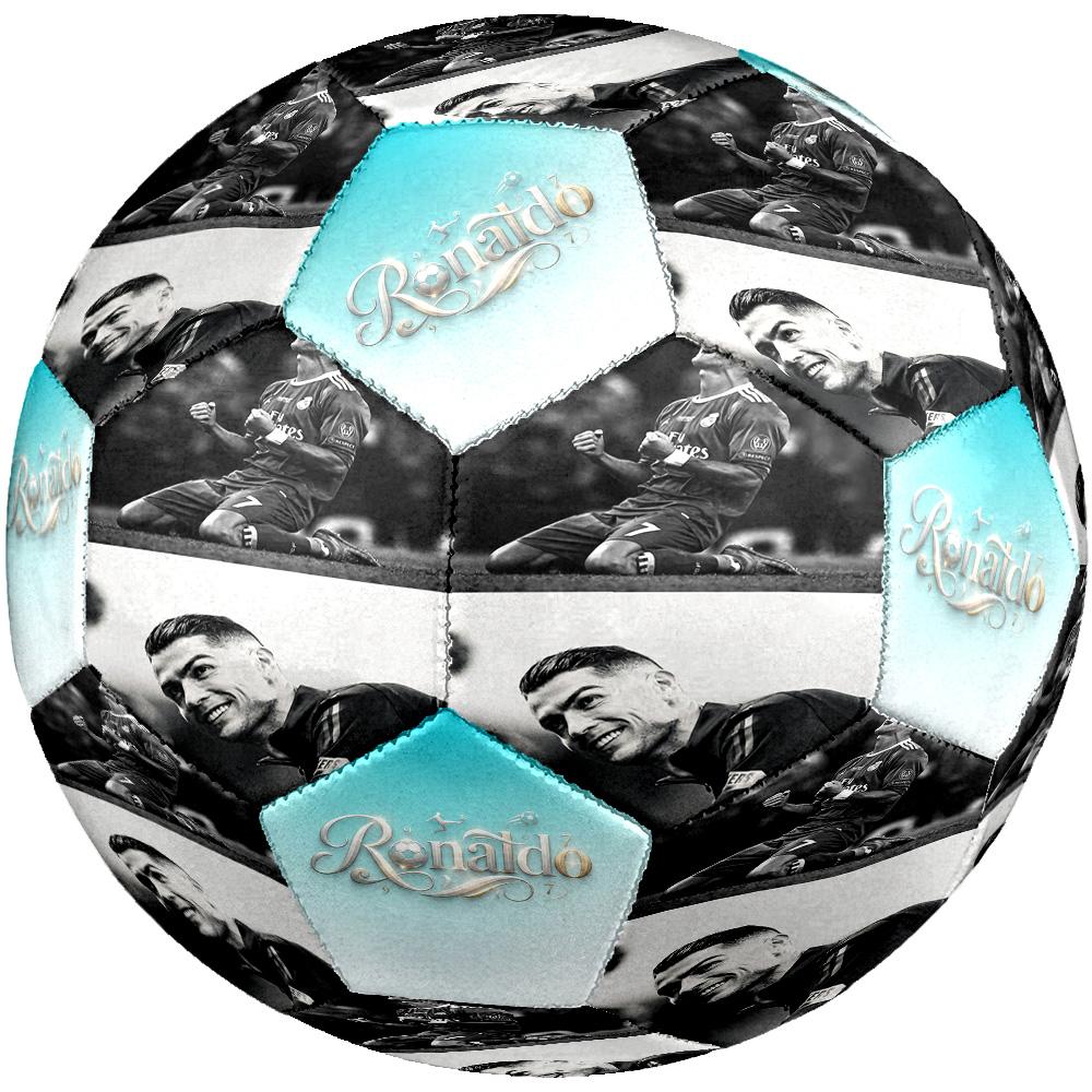 Ronaldo's Football Legend Celebration Size 5 Football Machine Sewn Indoor/Outdoor Universal Football Soccer Accessory