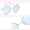 Sun-Protective Round Sunglasses Metal Frame Black Shades Glasses Fishing Sunglasses  for Women Man