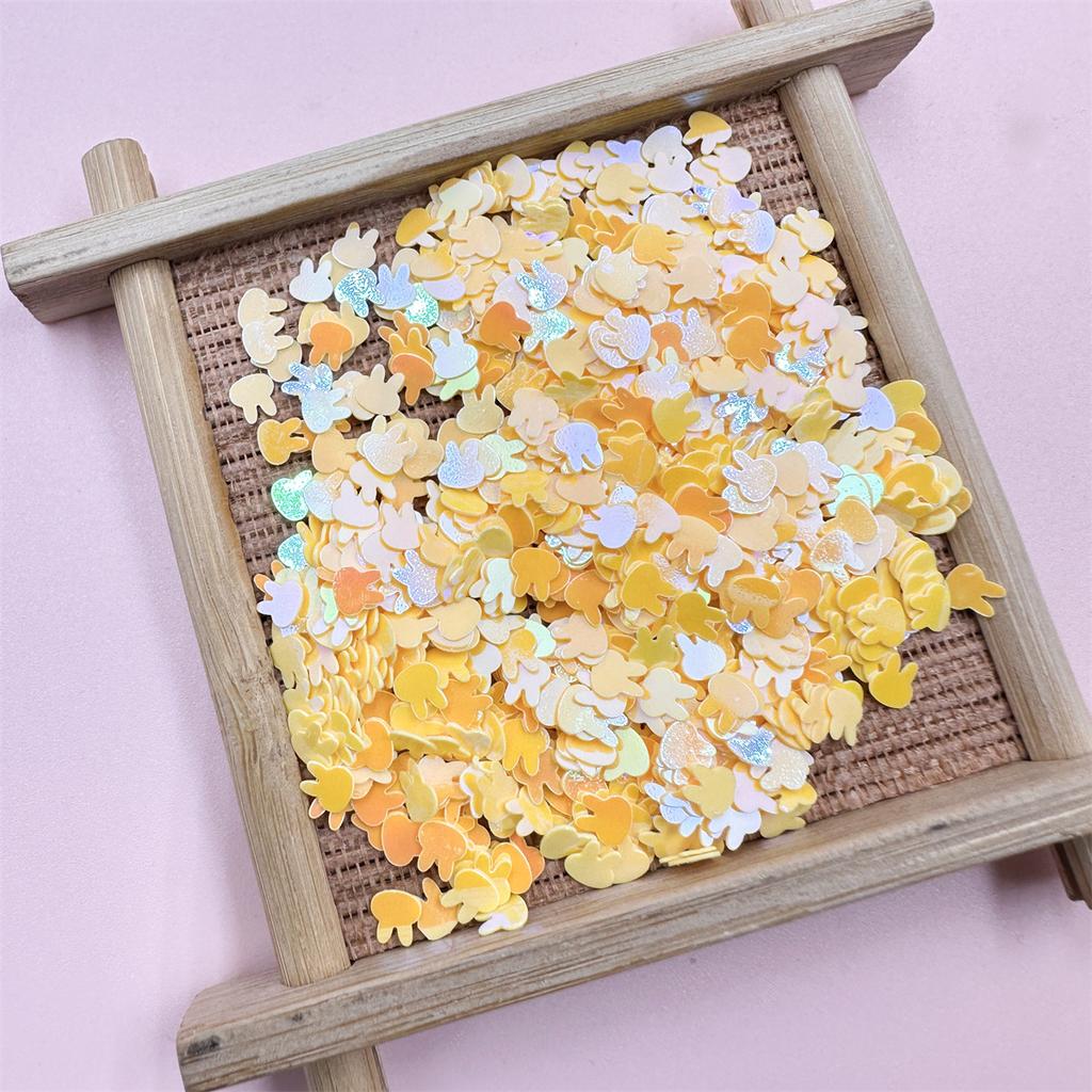 Kreativa Smyckestillbehör Kaninhuvud PVC Paljetter PVC Paljetter 2000 St Kaninhuvud PVC-lapp Pärlbeströdda Paljetter Mode Söt DIY-material Paljetter