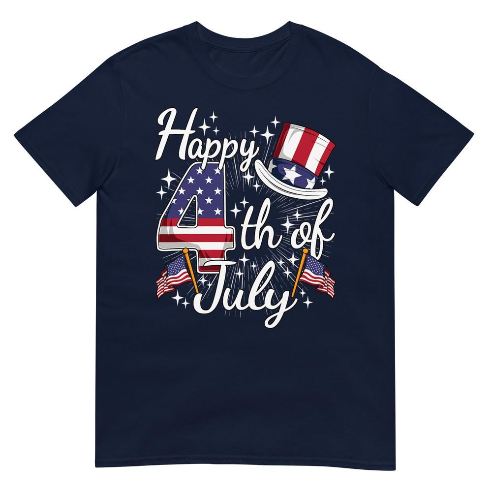 Happy 4th Of July Patriotic American Flag Usa Unisex Unisex Kids Tshirt S