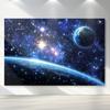 1 piece of Galaxy Starry Background Frame - Vibrant cosmic scene featuring planets and stars