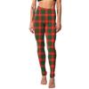 European & American Striped Plaid Print Slimming Nine-Point Plus Size Leggings