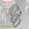 European & American Fashion Titanium Steel Couple Ring - Polished, Engraved, Non-Fading.