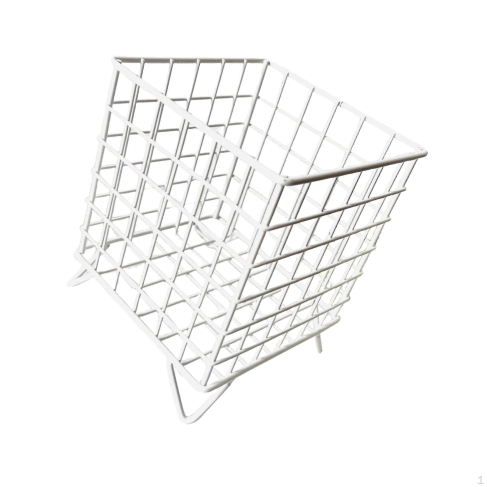 

Настольный органайзер, железная корзина для хранения, элегантный многофункциональный органайзер для коробок белый