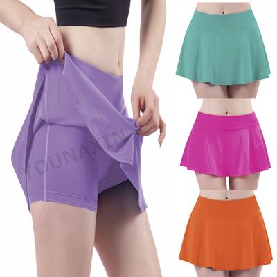 Dámske tenisové culottes s vysokým pásom, fitness sukňa na tréning, beh, jogu, bedminton, športové šortky s podšívkou, pre dievčatá, proti vyprázdneniu, rýchloschnúce, S M L XL 2XL