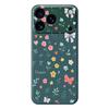 For iPhone 17 Pro Case Floral Bow Pattern Printing Straight Edge TPU Phone Back Cover