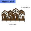 Retro Inspires Wood Key Holder With 3D House Shape Decorative Wooden Hanger For Keys And Small Items