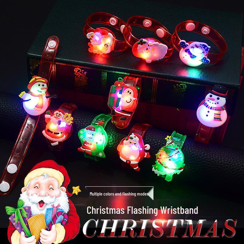 Luminous Cartoon Flashlight Kids' Slap Bracelet Watch Strap Gift