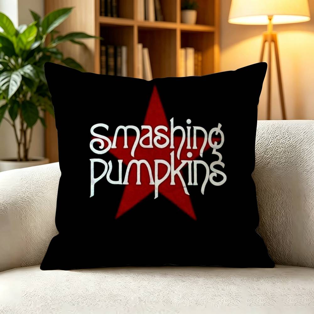 VVintage Album Art The Smashing Pumpkins Square DoubleSided printed Pillow Case Bedroom Bedside Pillow Sofa Cushion Cover