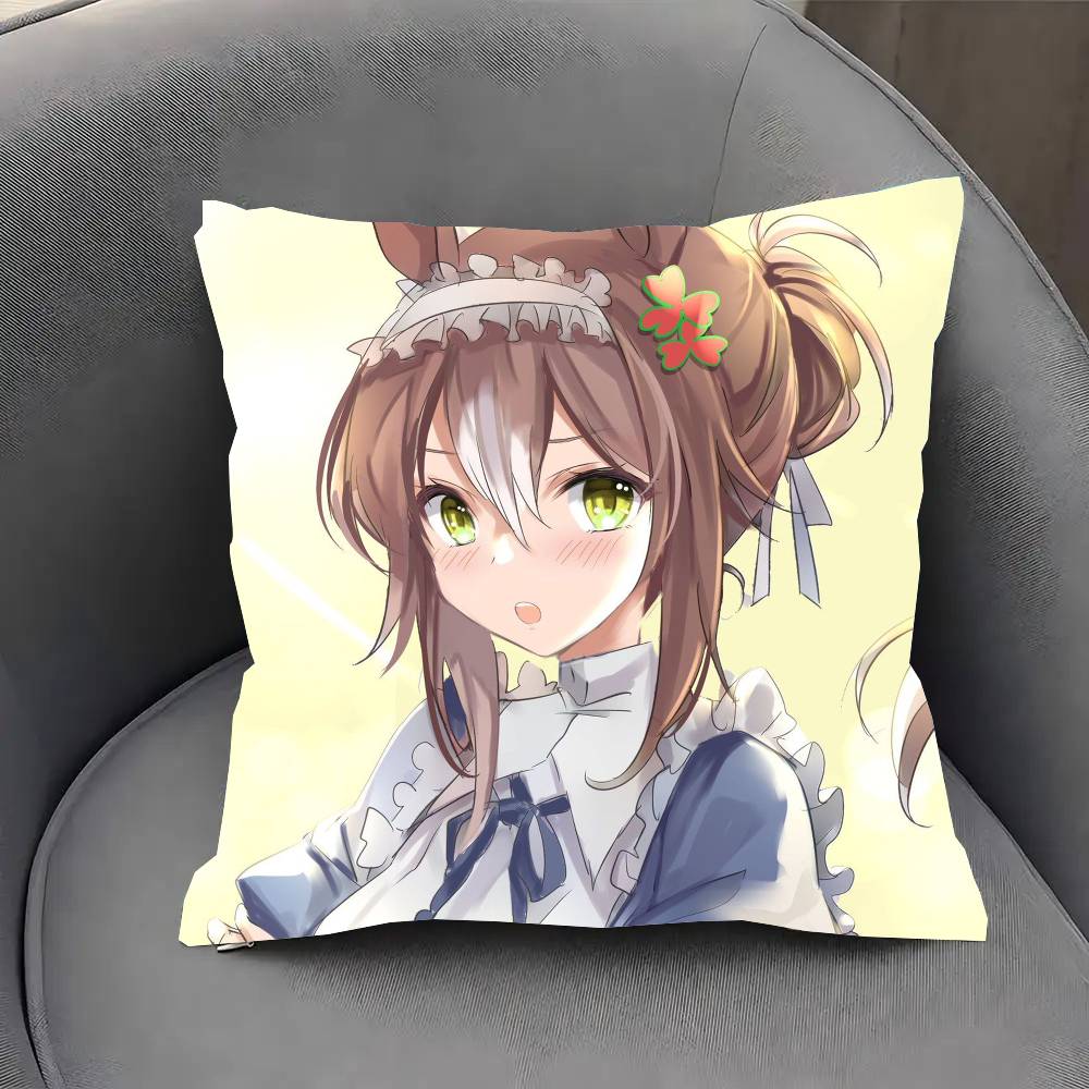 Fine Motion UUmaMusume Anime Pillow Case Fashion Square Pillowcase Bedroom Sofa Room Ins Decoration Leisure