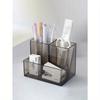 Clear Acrylic 3-Grid Pen Holder, Simple And Stylish Multifunctional Storage Box For Office And Student's Desk Back To School