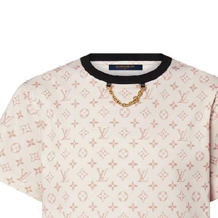 LOUIS VUITTON SS24 Drop Shoulder Sleeve T Shirt Women's Beige 1AFON8