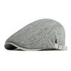 Vintage Tweed Newsboy Cap Casual Driving Flat Cap for Men Classic Herringbone Adjustable Side Buckle