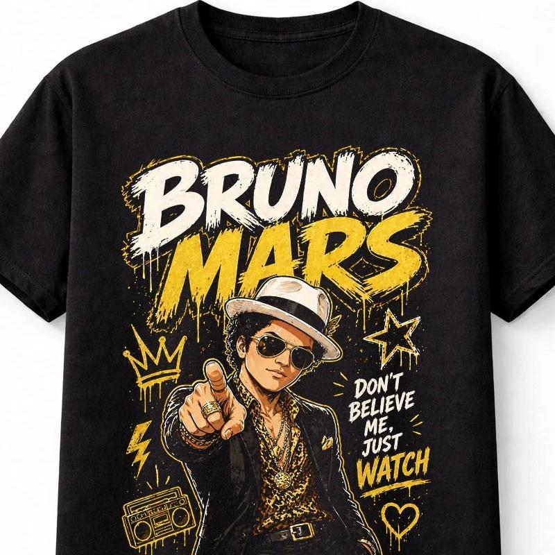 Bruno Mars 24K Magic The RoUnisextic Tour Funk Pop Music Unisex TShirt S