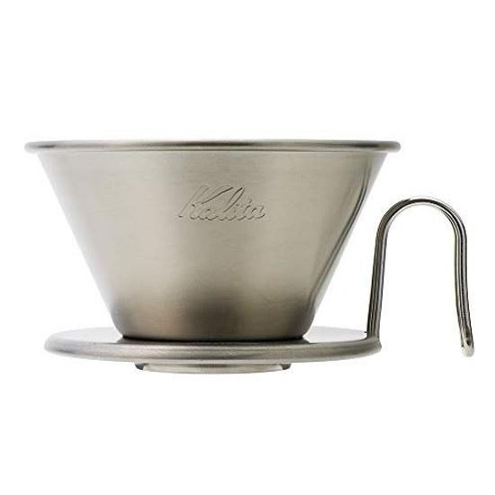 Kalita stainless steel coffee dripper Wave series 2-4 people WDS-185K outdoors drip equipment two-person four-person stylish camping outdoor café gift