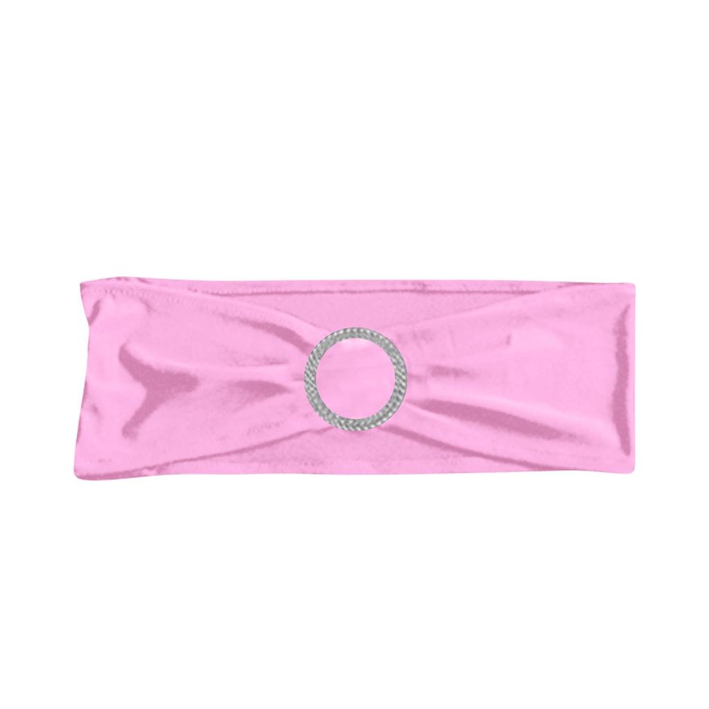 50pcs Free Elastic Bow Tie Hotel Banquet Wedding Chair Back Diamond Buckle