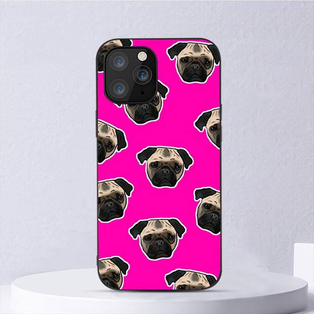 

Милый чехол для телефона с изображением собаки-мопса для Iphone 11 12 Mini 13 14 Pro Xs Max X 8 7 6s Plus 5 Se Xr Shell iPhone11