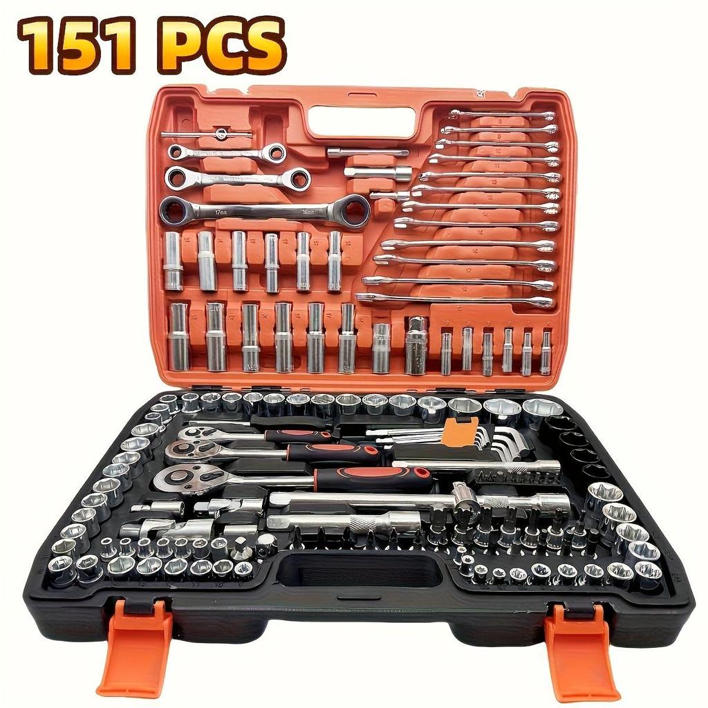 46/151pcs Car Emergency Repair Tool Kit