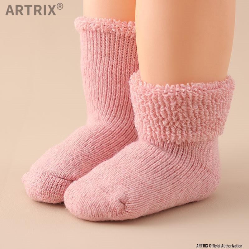 Superdicke Winter-Fleece-gefütterte Wollsocken für Jungen & Mädchen - Kleinkind Wadenlang
