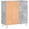 Record Cabinet Concrete Grey 84.5 x 38 x 89 cm Engineered Wood