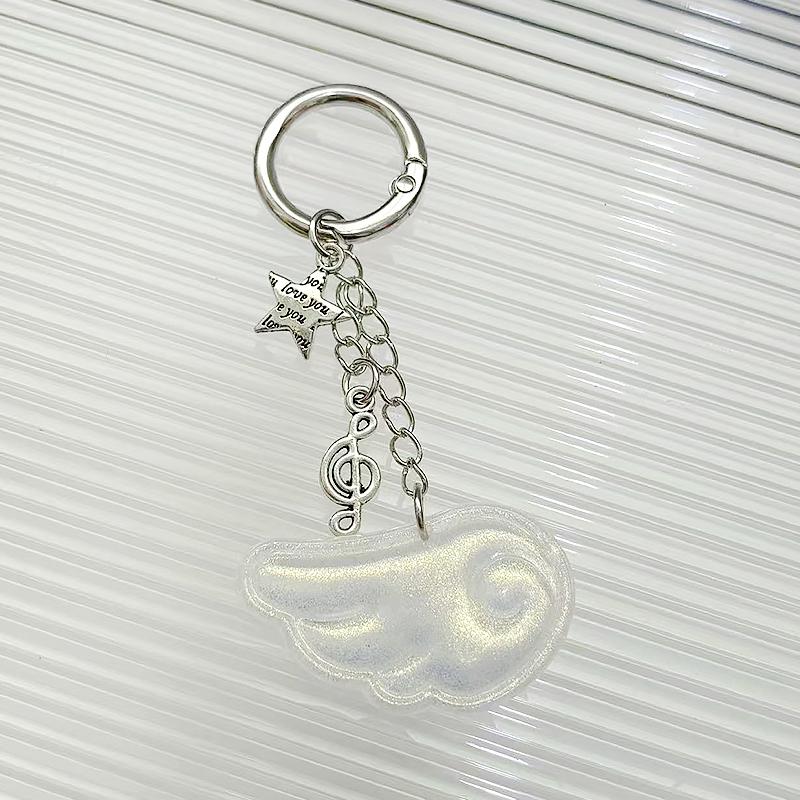 1 Stück Engelsflügel Design Süßer Stil Taschenanhänger Lieblicher Handy-Anhänger DIY Zubehör Schlüsselanhänger Airpods Anhänger Mehrfarbig