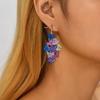 Metal Butterfly Earrings Purple Colorful Long Earring Party Jewelry Holiday Gift