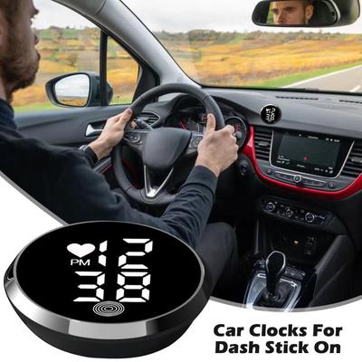 Dashboard Clock Motorcycle Adhesive Digital Clock Stick On Small LED Time Display Watch For Car Dashboard Air Vent Bike