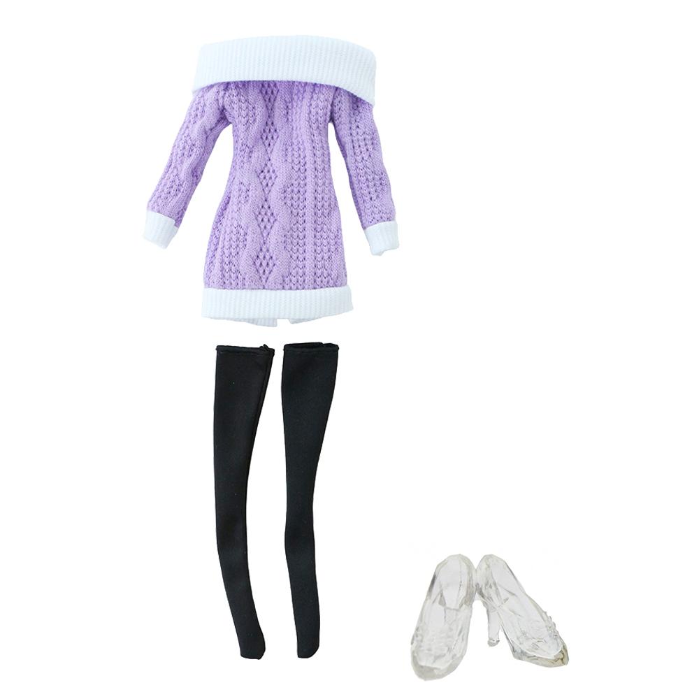 11.5'' Girl Doll Clothes with Shoes Mixed Style Winter Coat Blouse Pants Dress 11.8'' 30cm Doll Boots Accesories Toy