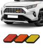 Car Front Grill Tricolor Badge Emblem Sticker Decal Easy To