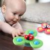 Summer Hot Selling Suction Cup Rotating Baby Sensory Birthday Gift Bath 3PCS Windmill Cartoon