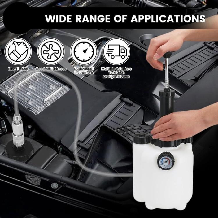 Motorcycle Brake Bleeder 3L Capacity 4 Size Adapters Automatic Suction Tool Brake Oil Service for Garage Maintenance
