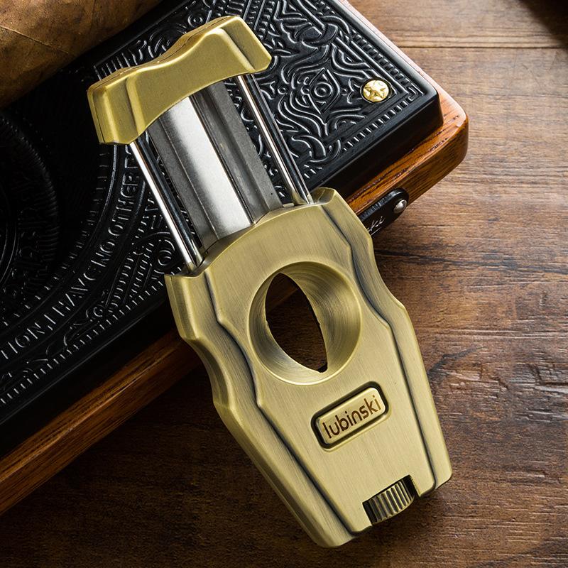 Buy Cigar Scissors Zinc Alloy Integrated Stainless Steel V-shaped ...