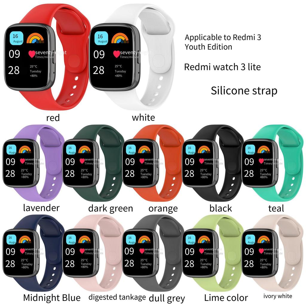 Soft Silicone Strap For Xiaomi Redmi Watch 3 Active Bracelet Sport Correa For Redmi Watch 3 Lite/ Redmi Watch 3 Active Watchband