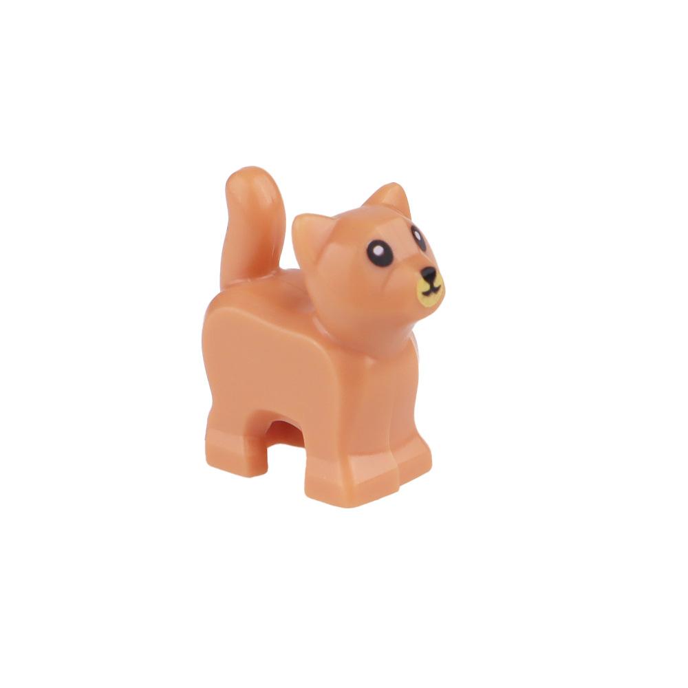 Cute Animals Cat Baby Kitten 80686pb01 Standing with Black Mouth Nose and Eyes Pattern Building Block Toys MOC Kids Toys