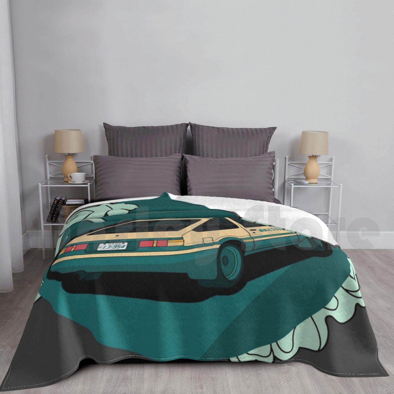 Initial D – Hachiroku Design Blanket Super Soft Warm Light Thin Hachiroku Initial D Initial Japan Japanese Panda Size: 75*100cm, Weight: 230 GSM
